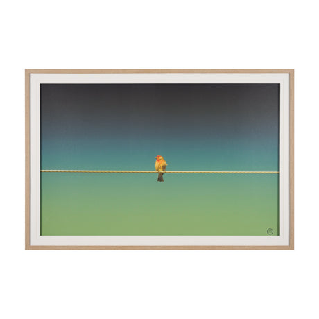 Wired Finch by Nathan Larson a Hand Embellished Framed Photo Art Print Matted under Glass from Mercana - Luna Furniture