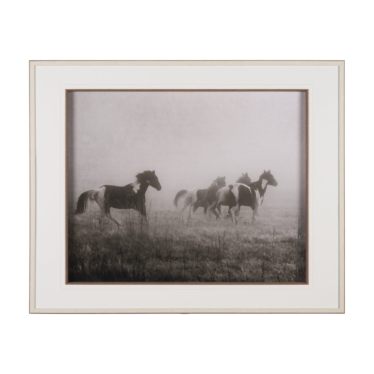Painted Horses on the Run by Debra Van Swearingen a Hand Embellished Framed Photo Art Print Matted u from Mercana - Luna Furniture