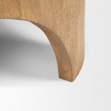 Shima Round Light Brown Wood W/Arched Legs Coffee Table from Mercana - Luna Furniture