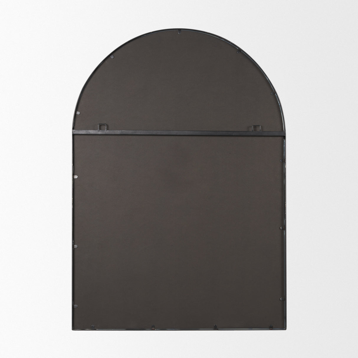 Tiffany Brushed Black Metal Double Frame Arched Mirror from Mercana - Luna Furniture
