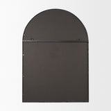 Tiffany Brushed Black Metal Double Frame Arched Mirror from Mercana - Luna Furniture