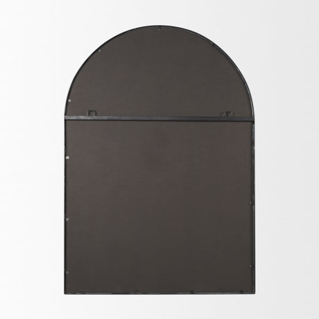 Tiffany Brushed Black Metal Double Frame Arched Mirror from Mercana - Luna Furniture