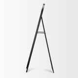 Tillie Oblong Matte Black Metal Standing Floor Mirror from Mercana - Luna Furniture