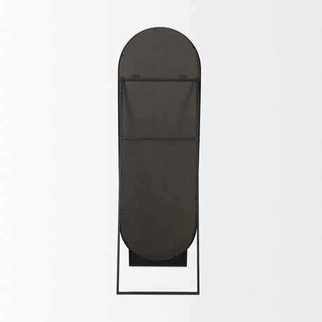 Tillie Oblong Matte Black Metal Standing Floor Mirror from Mercana - Luna Furniture