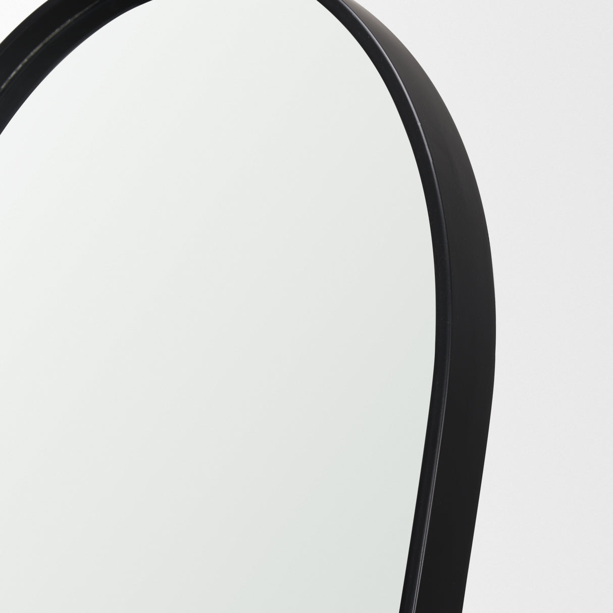 Tillie Oblong Matte Black Metal Standing Floor Mirror from Mercana - Luna Furniture