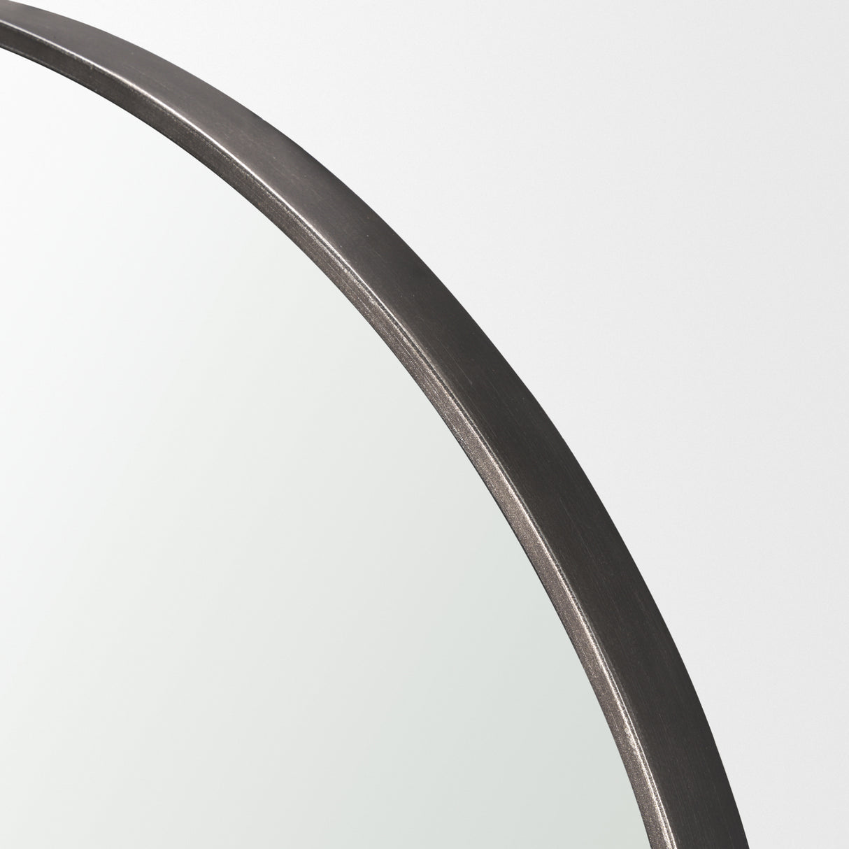 Tillie Round Gunmetal w/ Textured Metal Frame Wall Mirror from Mercana - Luna Furniture