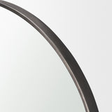 Tillie Round Gunmetal w/ Textured Metal Frame Wall Mirror from Mercana - Luna Furniture