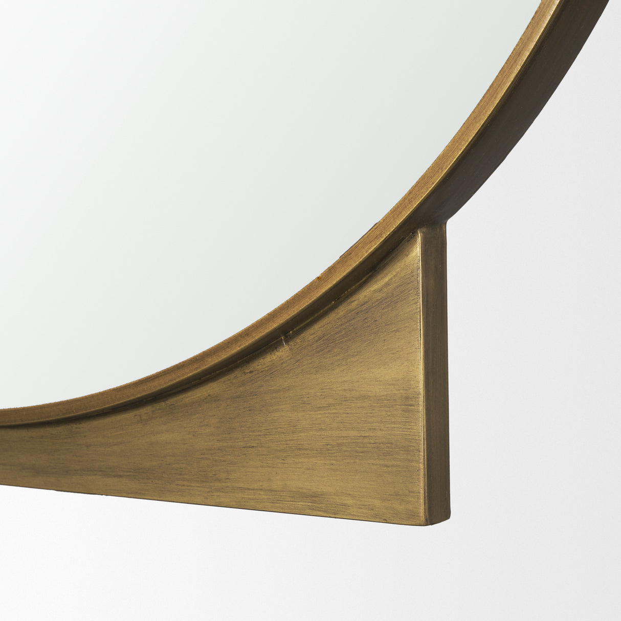 Tillie Round Brushed Gold Metal Frame Wall Mirror from Mercana - Luna Furniture