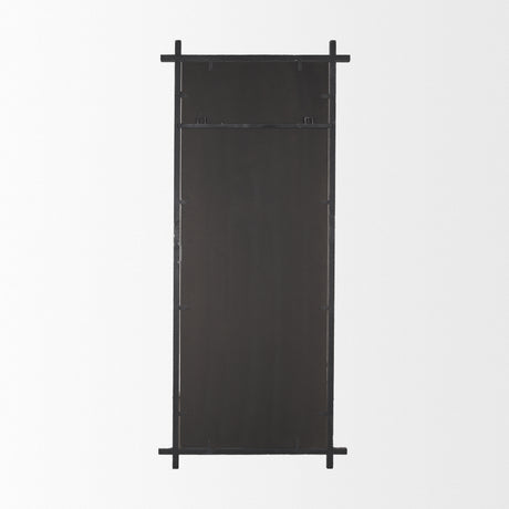 Tori Gunmetal w/ Textured Metal Cross Frame Wall Mirror from Mercana - Luna Furniture
