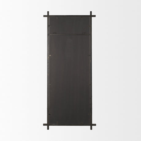 Tori Textured Gold Metal Cross Frame Wall Mirror from Mercana - Luna Furniture