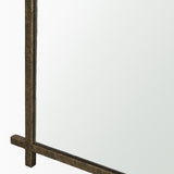 Tori Textured Gold Metal Cross Frame Wall Mirror from Mercana - Luna Furniture
