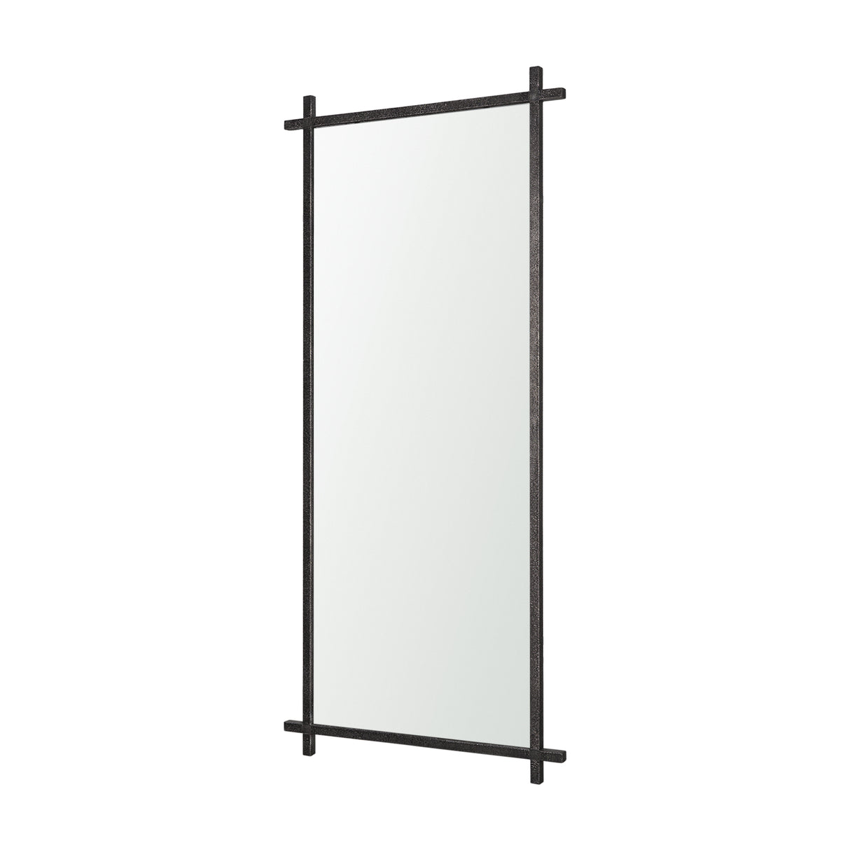 Tori Gunmetal w/ Textured Metal Cross Frame Wall Mirror from Mercana - Luna Furniture