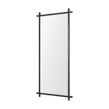 Tori Gunmetal w/ Textured Metal Cross Frame Wall Mirror from Mercana - Luna Furniture
