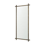 Tori Textured Gold Metal Cross Frame Wall Mirror from Mercana - Luna Furniture