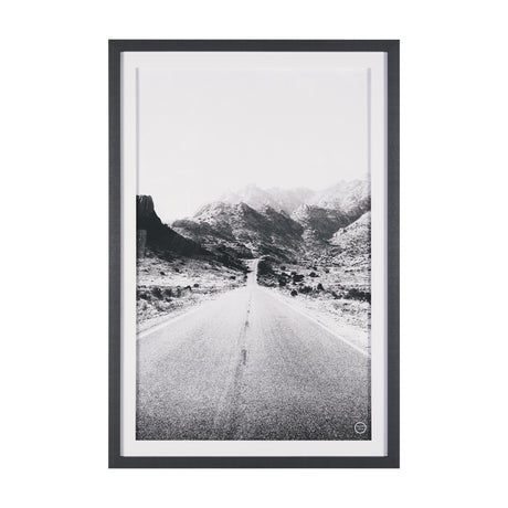 Road to Old West BW by Nathan Larson a Hand Embellished Framed Photo Art Print Matted under Glass from Mercana - Luna Furniture