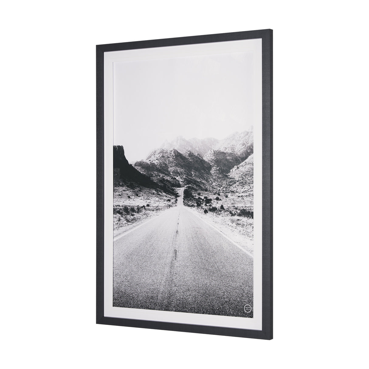 Road to Old West BW by Nathan Larson a Hand Embellished Framed Photo Art Print Matted under Glass from Mercana - Luna Furniture