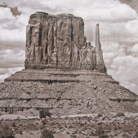 Monument Valley II Sepia by Debra Van Swearingen a Hand Embellished Framed Photo Art Print Matted un from Mercana - Luna Furniture