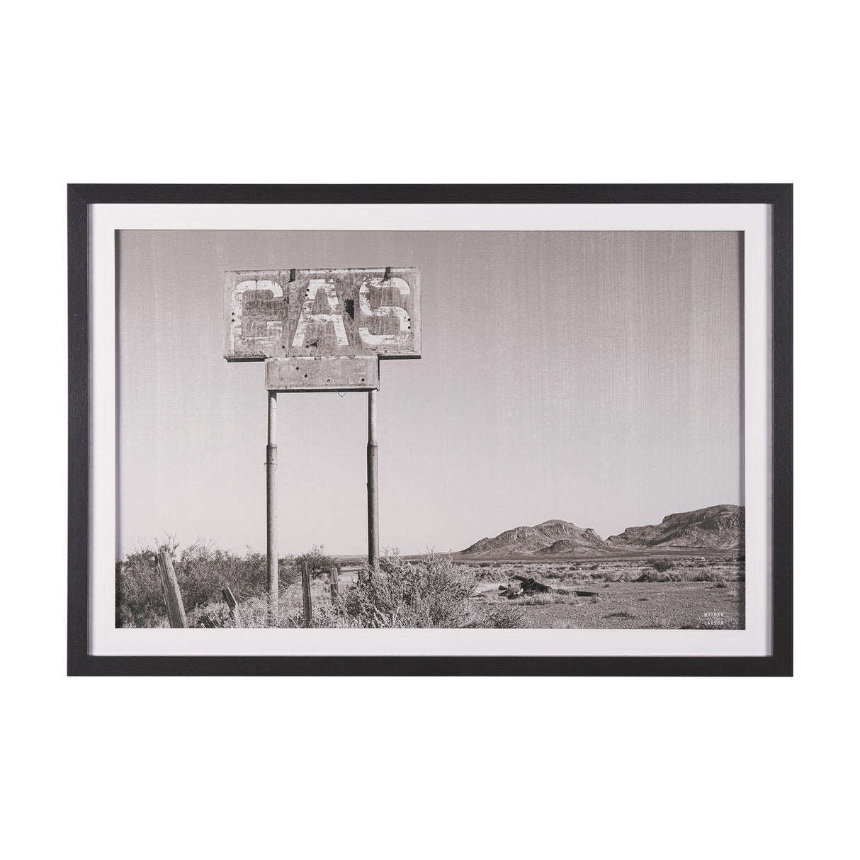 Southwest Gas Station by Nathan Larson a Hand Embellished Framed Photo Art Print Matted under Glass from Mercana - Luna Furniture