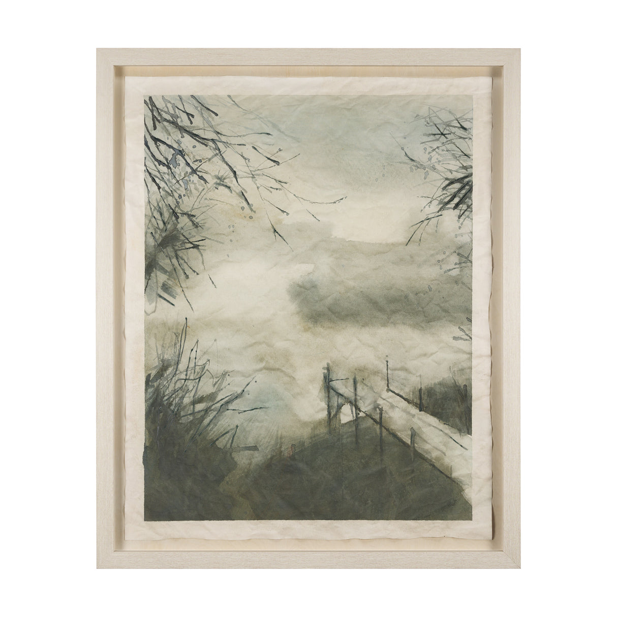 Down By The Dock by Mercana Studio a Hand Embellished Framed Art Print Matted under Glass from Mercana - Luna Furniture