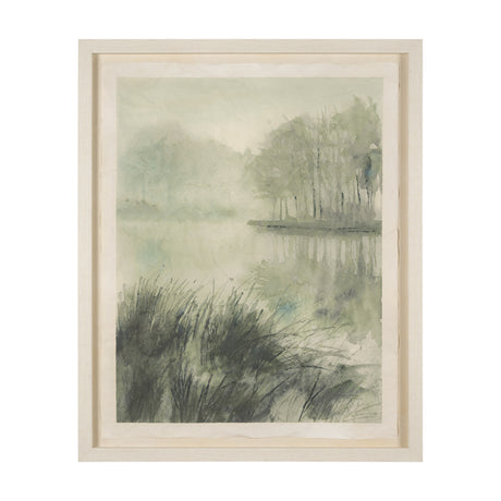 Over At The Lake by Mercana Studio a Hand Embellished Framed Art Print Matted under Glass from Mercana - Luna Furniture