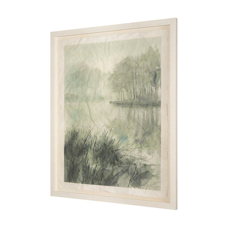 Over At The Lake by Mercana Studio a Hand Embellished Framed Art Print Matted under Glass from Mercana - Luna Furniture