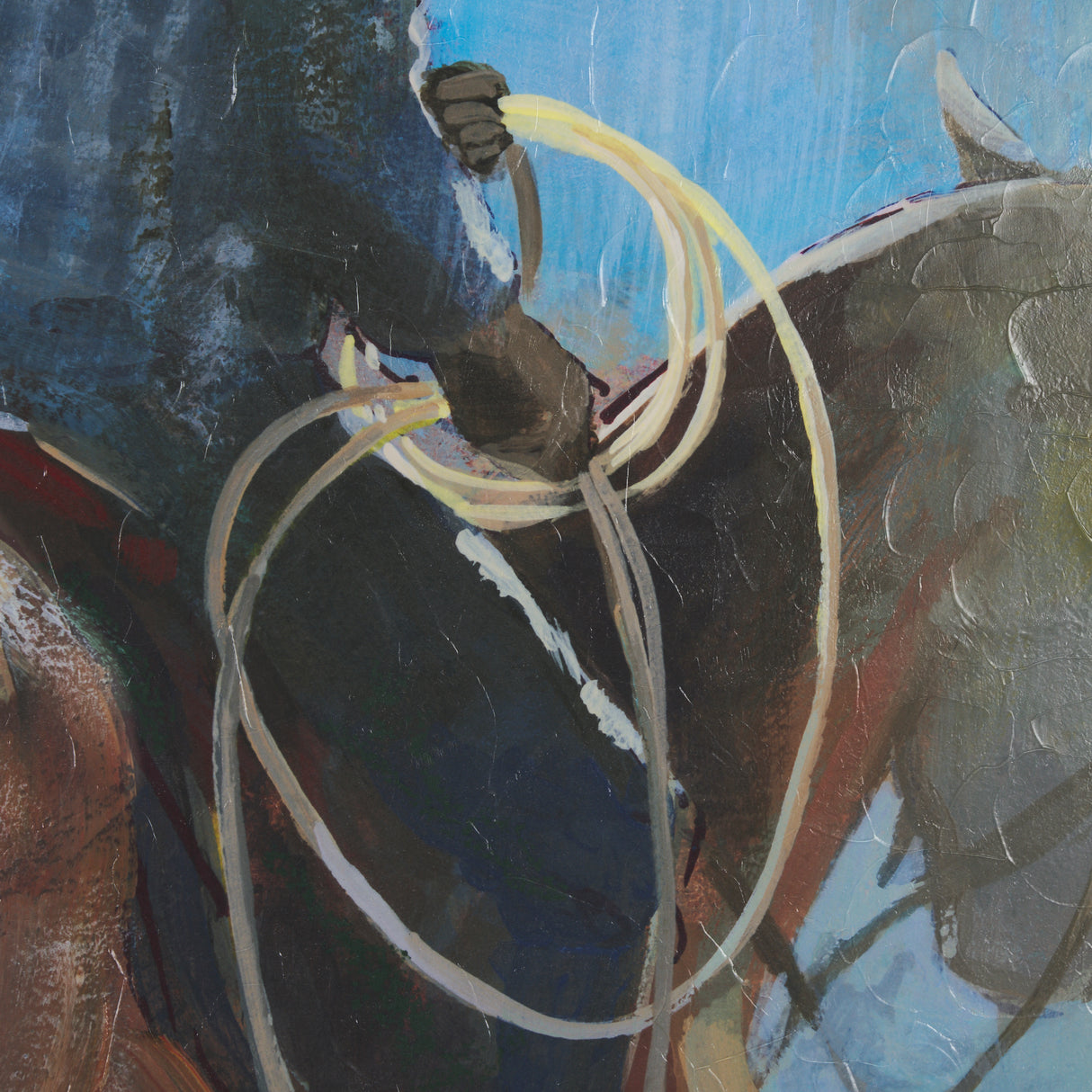 Round Up I Cowboy and Horse by Mercana Studio a Hand Embellished Framed Art Print Matted under Glass from Mercana - Luna Furniture