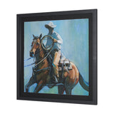 Round Up II Cowboy and Horse by Mercana Studio Hand Embellished Framed Art Print Matted under Glass from Mercana - Luna Furniture