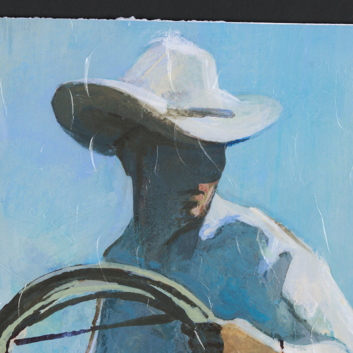 Round Up II Cowboy and Horse by Mercana Studio Hand Embellished Framed Art Print Matted under Glass from Mercana - Luna Furniture