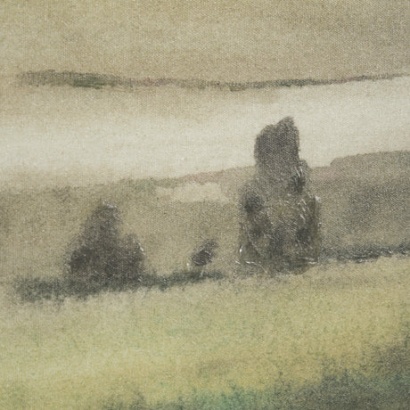 Rolling Fields I Hand Embellished Black Framed Watercolor Art Print on Paper Mounted with Backing from Mercana - Luna Furniture