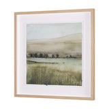 Rolling Fields I Hand Embellished Brown Framed Watercolor Art Print on Paper Mounted with Backing from Mercana - Luna Furniture