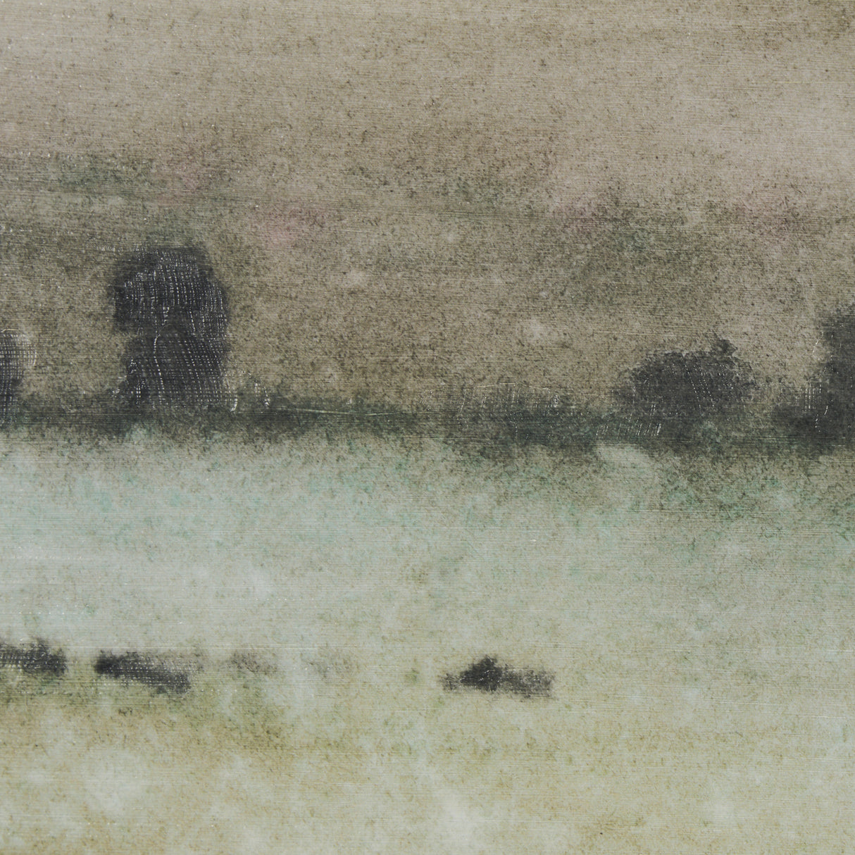 Rolling Fields I Hand Embellished Brown Framed Watercolor Art Print on Paper Mounted with Backing from Mercana - Luna Furniture