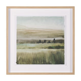 Rolling Fields II Hand Embellished Brown Framed Watercolor Art Print on Paper Mounted with Backing from Mercana - Luna Furniture