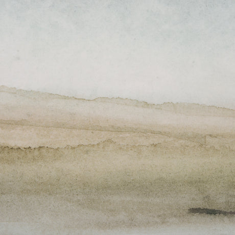 Rolling Fields II Hand Embellished Brown Framed Watercolor Art Print on Paper Mounted with Backing from Mercana - Luna Furniture