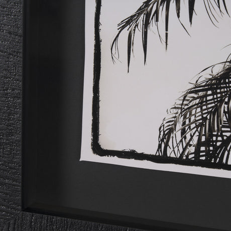 Palm Tree Sepia II by Debra Van Swearingen a Hand Embellished Framed Photo Art Print Matted under G from Mercana - Luna Furniture