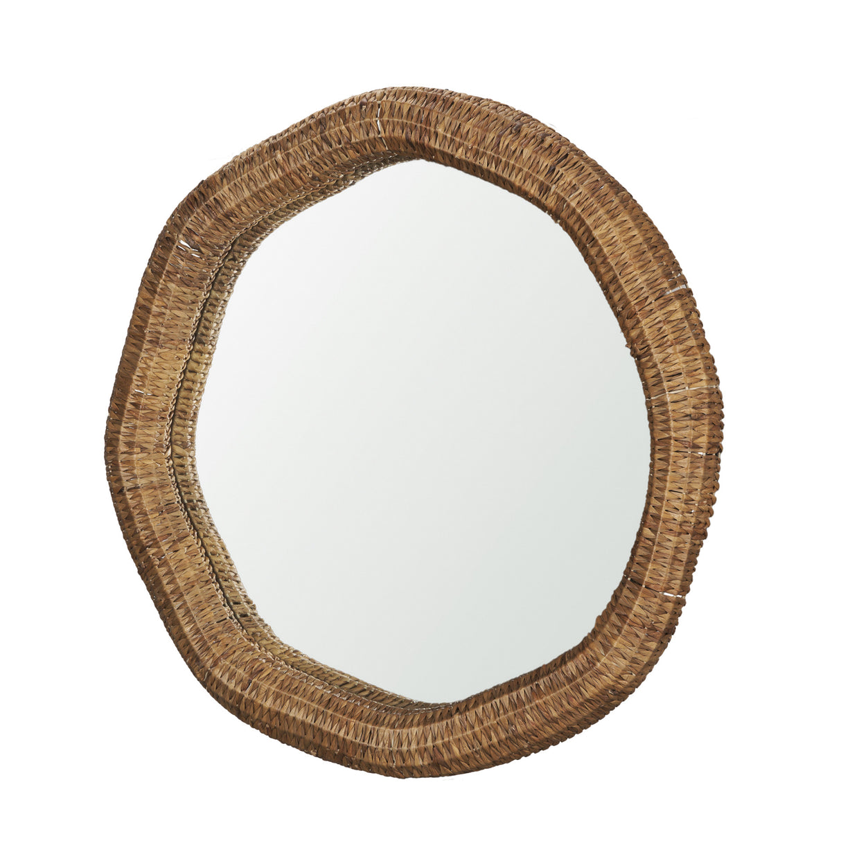 Warrick 42" Woven Water Hyacinth Mirror from Mercana - Luna Furniture