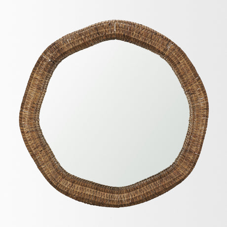 Warrick 42" Woven Water Hyacinth Mirror from Mercana - Luna Furniture