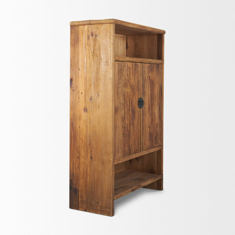 Wayde Curio Cabinet Recycled Pine from Mercana - Luna Furniture