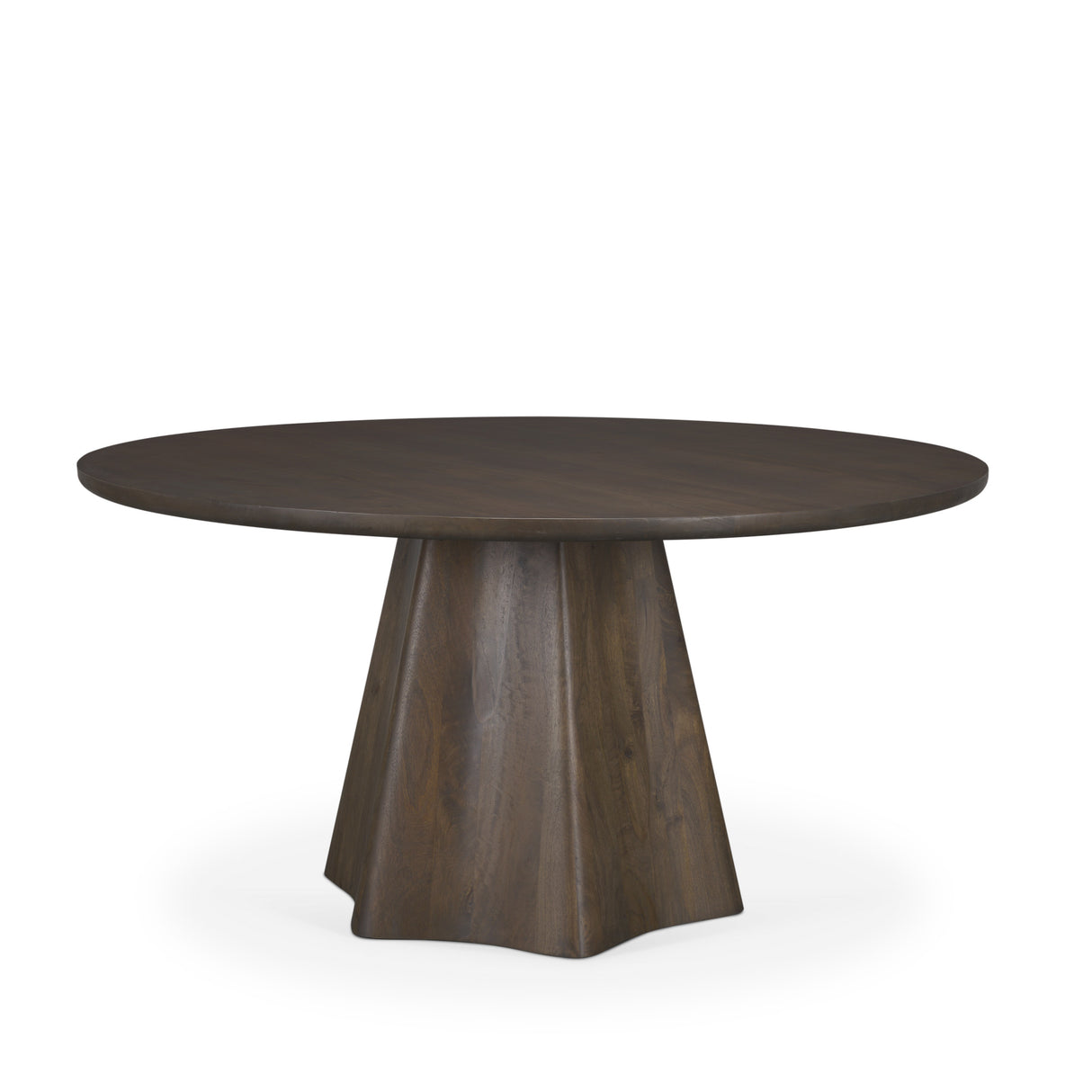 Jovani 60" Solid Dark Brown Mango Wood Round Dining Table from Mercana - Luna Furniture