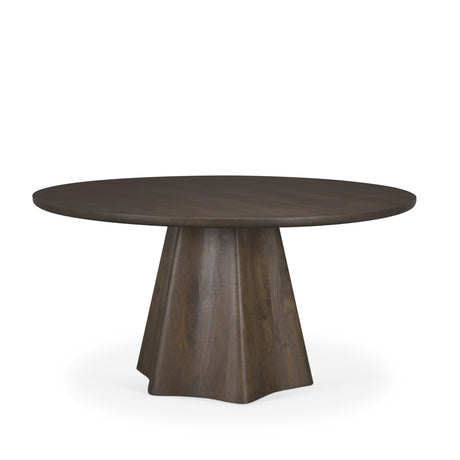 Jovani 60" Solid Dark Brown Mango Wood Round Dining Table from Mercana - Luna Furniture
