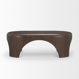 Shima Oval Dark Brown Wood w/ Arched Legs Coffee Table from Mercana - Luna Furniture