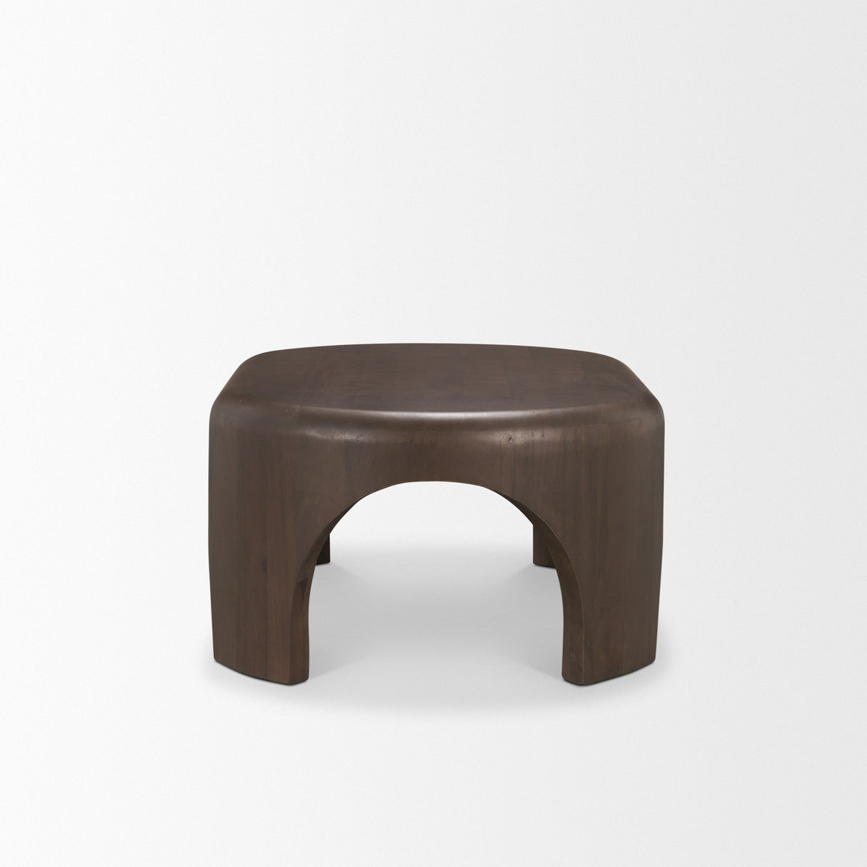 Shima Oval Dark Brown Wood w/ Arched Legs Coffee Table from Mercana - Luna Furniture