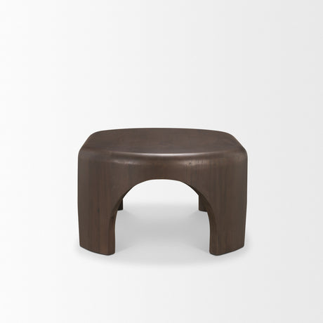 Shima Oval Dark Brown Wood w/ Arched Legs Coffee Table from Mercana - Luna Furniture