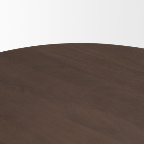 Shima Oval Dark Brown Wood w/ Arched Legs Coffee Table from Mercana - Luna Furniture