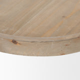 Virve Round Light Brown Wood w/ Gray Wash Wooden Trays from Mercana - Luna Furniture