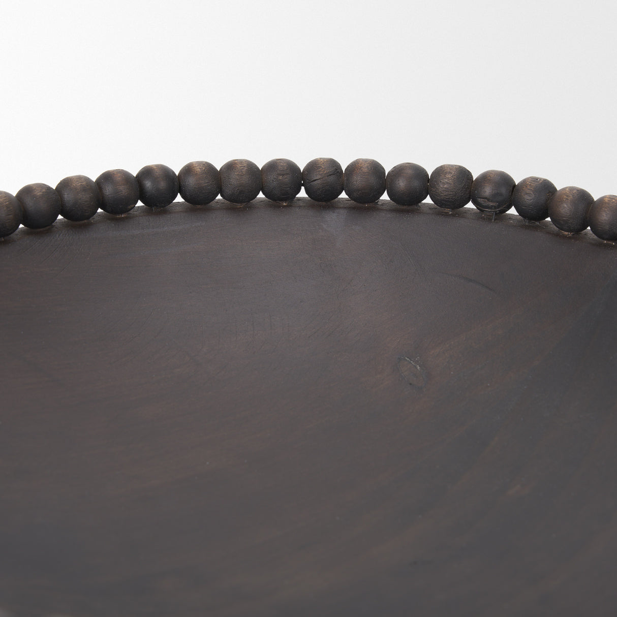 Wendell Dark Brown Wood w/ Wood Beads Round Bowls from Mercana - Luna Furniture