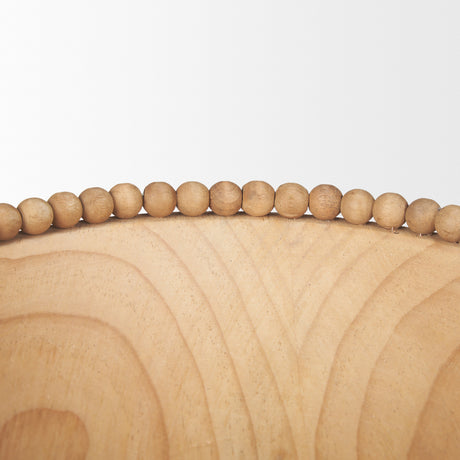 Wendell Light Brown Wood w/ Wood Bead Round Bowls from Mercana - Luna Furniture