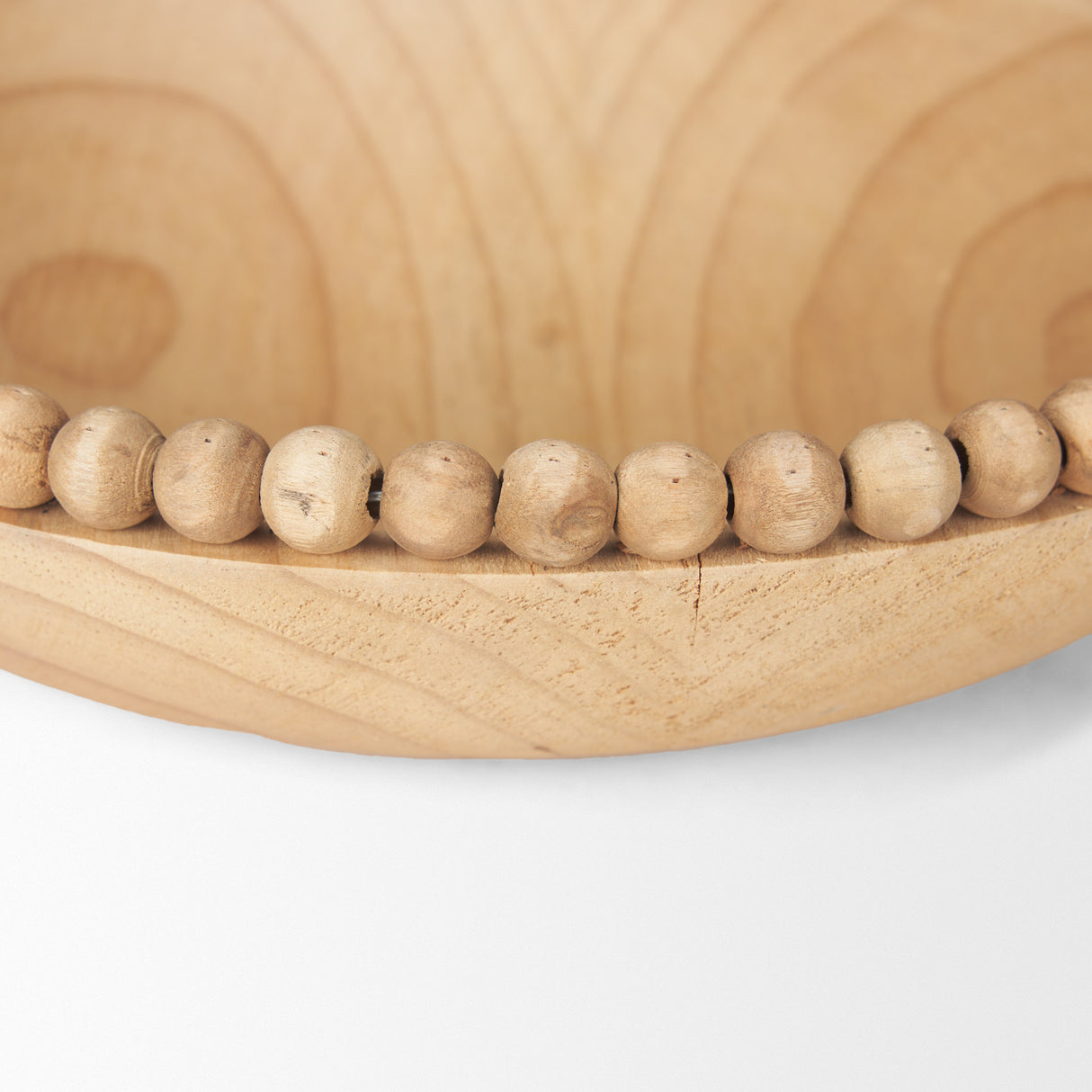 Wendell Light Brown Wood w/ Wood Bead Round Bowls from Mercana - Luna Furniture