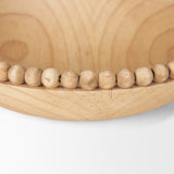 Wendell Light Brown Wood w/ Wood Bead Round Bowls from Mercana - Luna Furniture