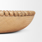 Wendell Light Brown Wood w/ Wood Bead Round Bowls from Mercana - Luna Furniture