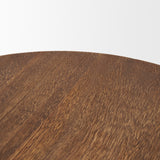 Waverly Round Light Brown Wood Scalloped Edged Trays from Mercana - Luna Furniture